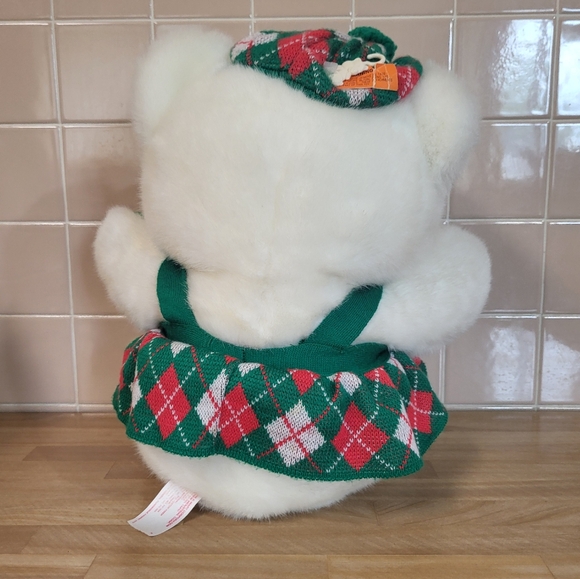 VINTAGE 1990 KMART OUR CHRISTMAS TEDDY BEAR STUFFED ANIMAL PLUSH TOY 1986 - Picture 5 of 11